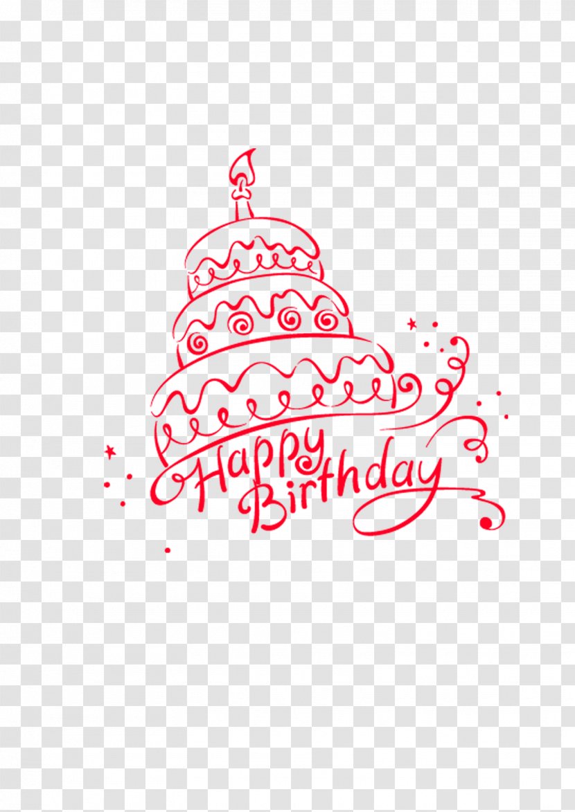 Birthday Cake Happy To You Greeting Card - Party - Line Transparent PNG