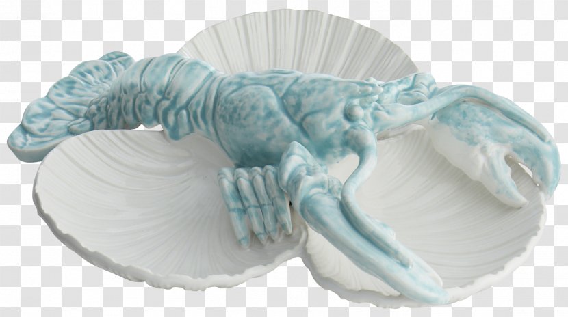 Lobster Turquoise Mottahedeh & Company Blue Shoe - Leaf - Dish Transparent PNG