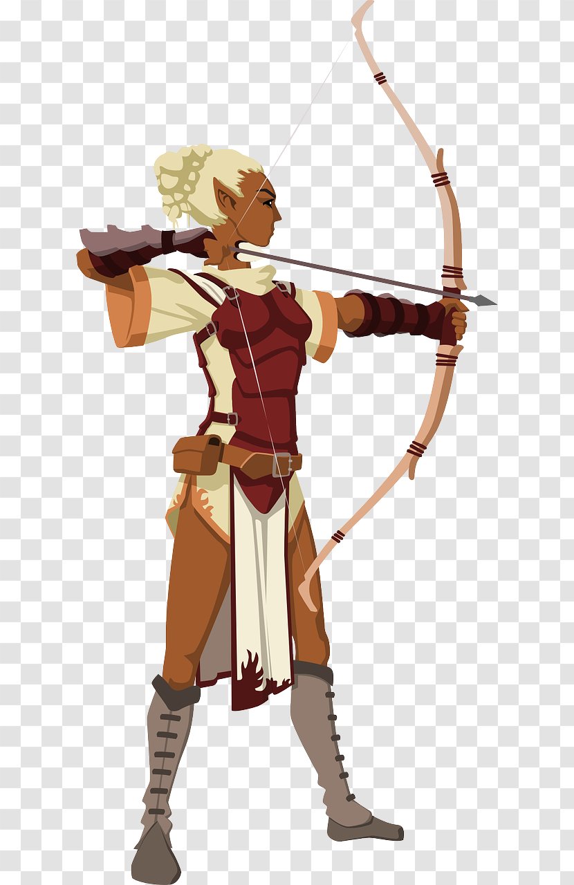 Longbow Archery Woman - Silhouette Transparent PNG