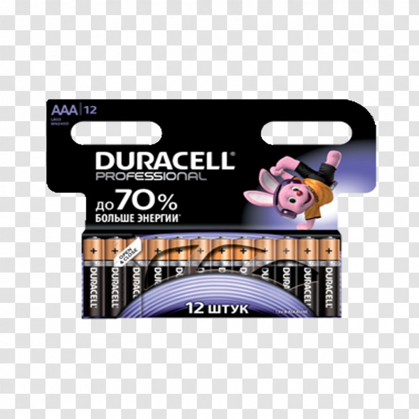 AAA Battery Alkaline Duracell Electric Charger - Alkali Transparent PNG