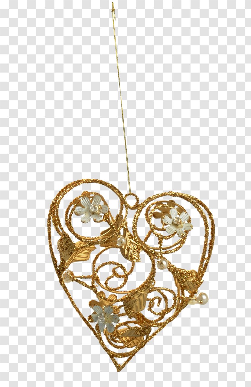 Gold Christmas Ornament Jewellery Clip Art - Silver Plated Transparent PNG