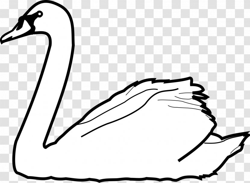 Goose Tundra Swan Clip Art - Monochrome Photography Transparent PNG