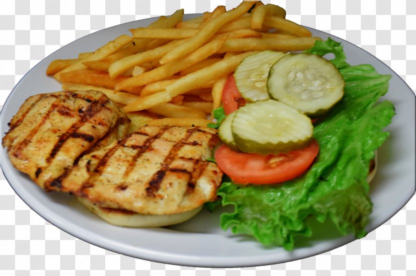 French Fries Full Breakfast Barbecue Chicken Vegetarian Cuisine Sandwich - Dish - Kids Meal Transparent PNG