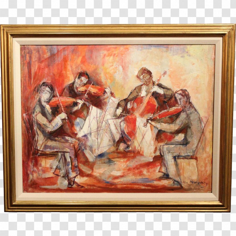 Oil Painting The String Quartet - Silhouette Transparent PNG
