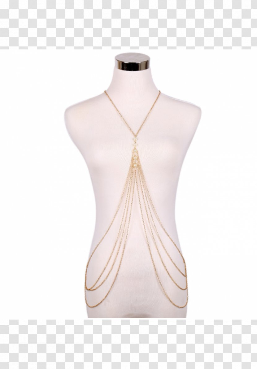 Belly Chain Necklace Imitation Pearl Mannequin - Tassel Transparent PNG