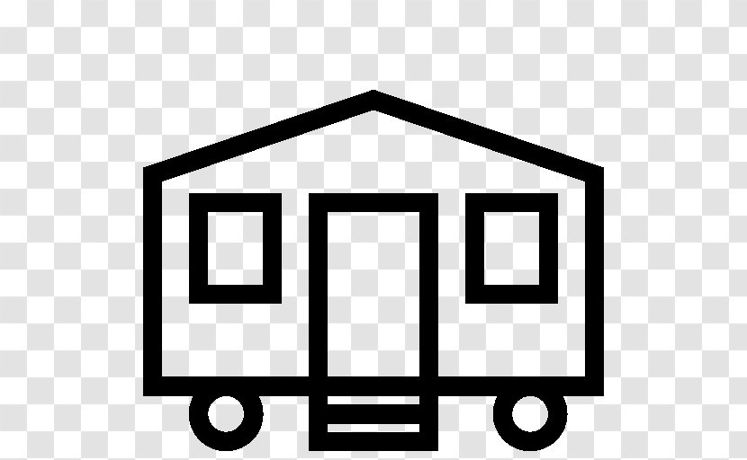 Mobile Home House - Black And White Transparent PNG