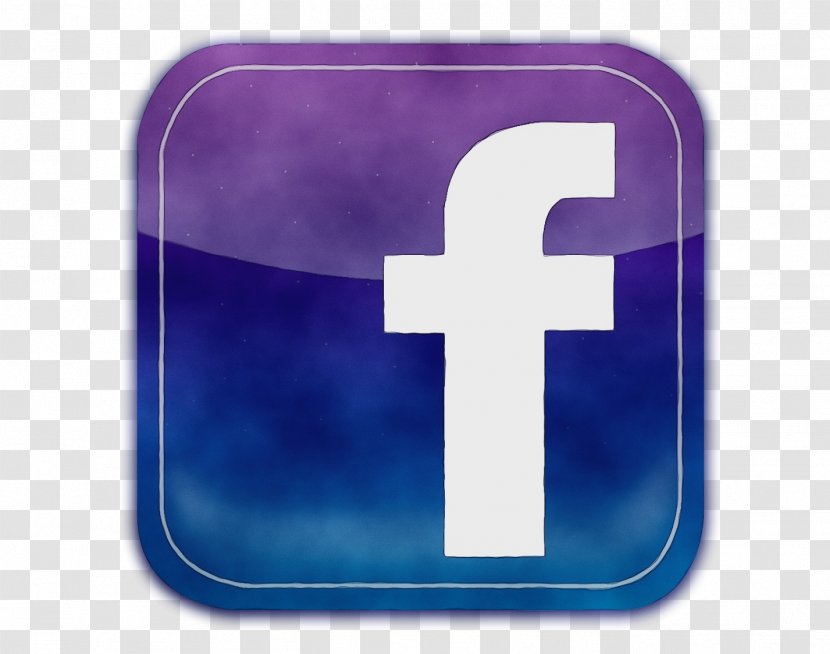 Facebook Watercolor - Electric Blue - Material Property Transparent PNG
