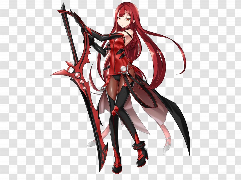 Crimson Avenger Elesis Character Art - Tree - The Yellow Long Hair Girls Transparent PNG