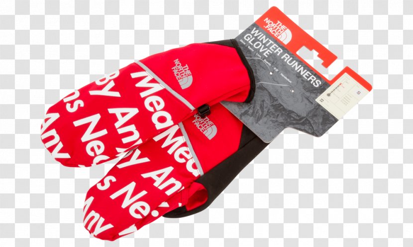 Glove T-shirt Hoodie Supreme The North Face - Running Shoes Line Transparent PNG