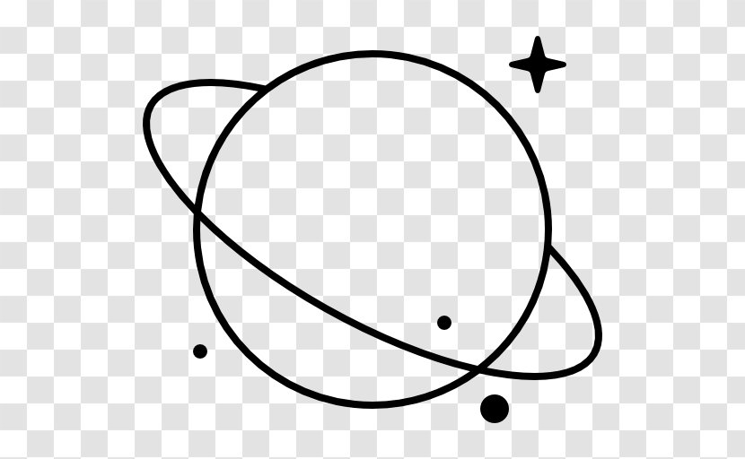 Saturn Drawing Planet - Monochrome Photography Transparent PNG