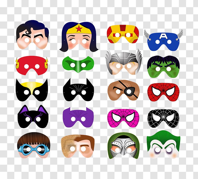 Superhero Mask Batman Robin Clip Art - Sunglasses Transparent PNG