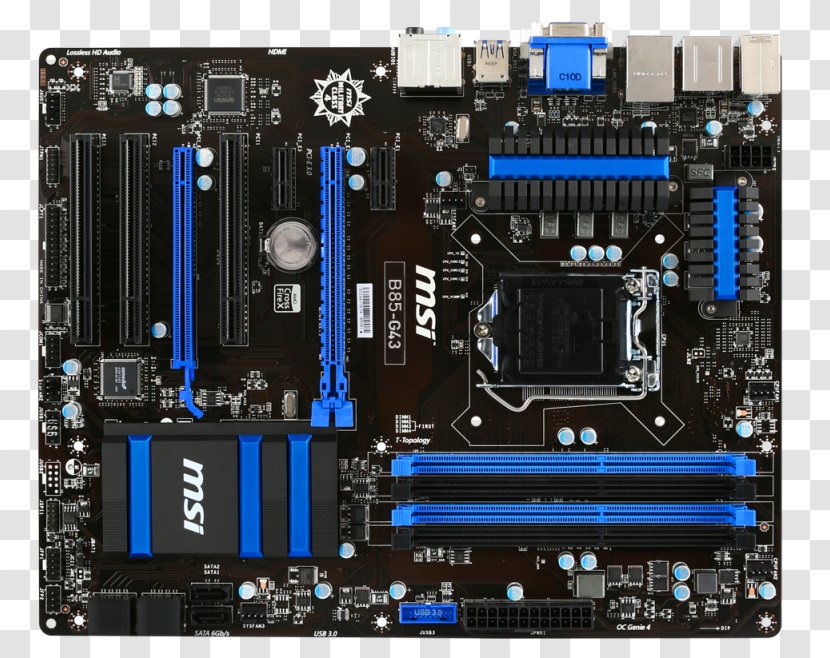 Intel LGA 1150 Micro-Star International ATX Motherboard - Computer Accessory - Socket Transparent PNG