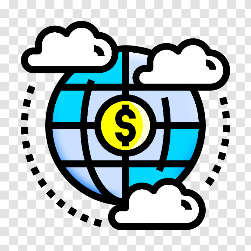 Fintech Icon Cloud Icon Global Icon Transparent PNG