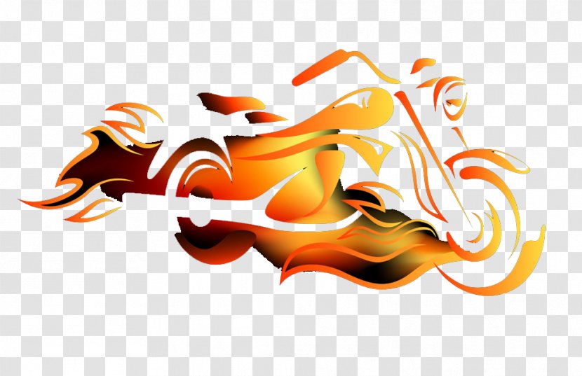 Illustration Flame Image Design - Motorcycle Transparent PNG