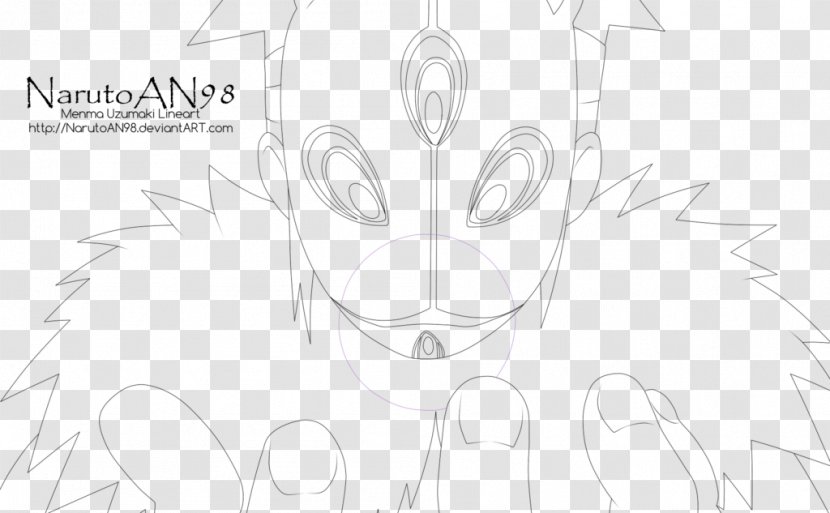 Sketch Line Art Graphics Product Design Cartoon - Menma Naruto Transparent PNG