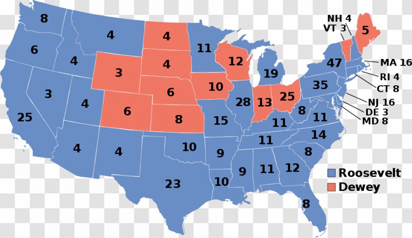 United States Presidential Election, 1944 1932 Electoral College - Election Transparent PNG