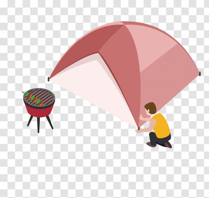 Barbecue Camping Tent Illustration - House - Tents And Rack Transparent PNG
