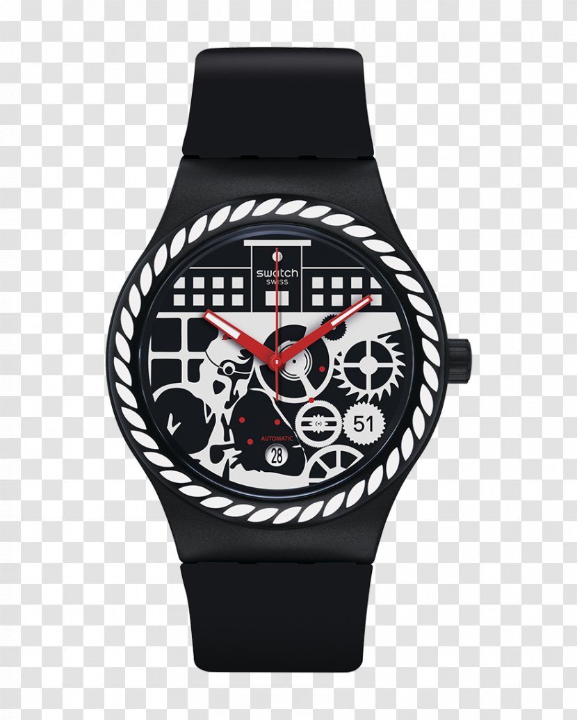 United Kingdom Swatch Sistem Automatic Watch - Black Transparent PNG
