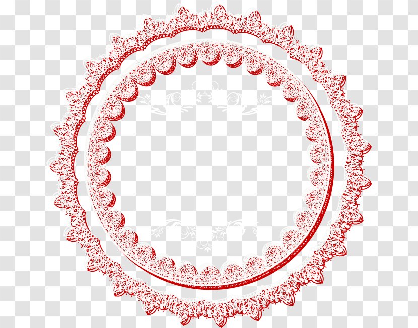 Circle Lace Download - Vector Delicate Ring Transparent PNG