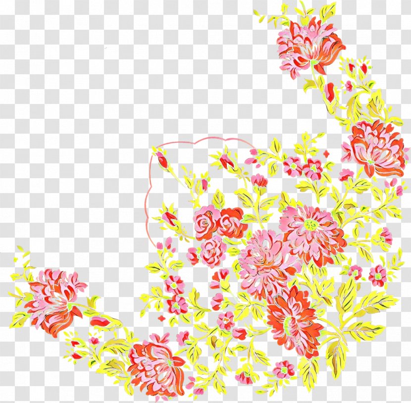 Pink Flower Cartoon - White - Coloring Book Transparent PNG