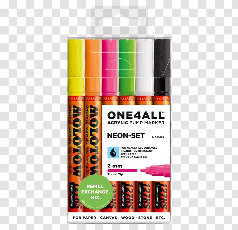 Marker Pen Acrylic Paint Color - Signal Transparent PNG
