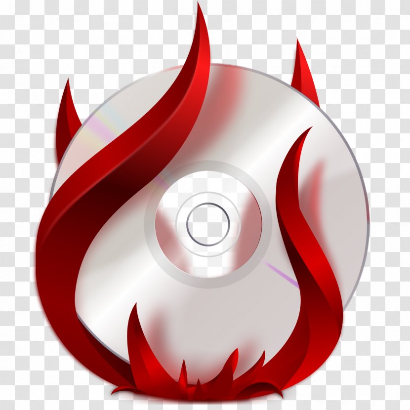 K3b KDE Oxygen Project Compact Disc Computer Software - Red - Dvd Transparent PNG