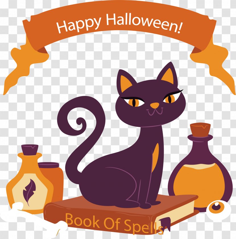 Kitten Cat Halloween Clip Art - Coloring Book - Magician Transparent PNG