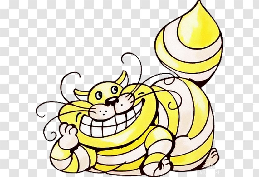 Cheshire Cat Drawing Honey Bee Clip Art - Animals Collection Transparent PNG