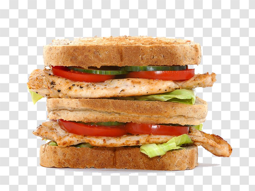 Club Sandwich French Fries Toast Fast Food - Vegan Nutrition - Multilayer Bacon Transparent PNG