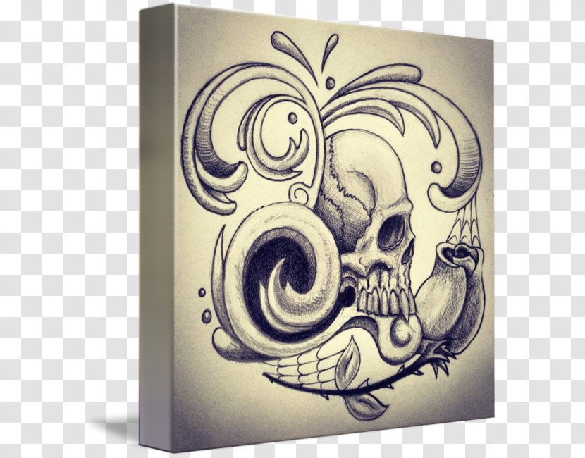 Skull Art Drawing Painting - Silhouette Transparent PNG