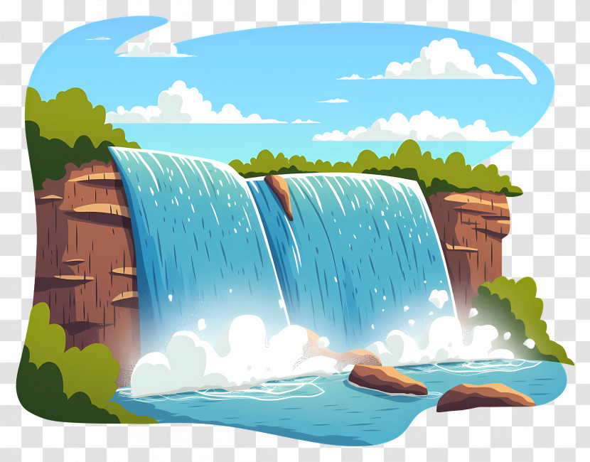Niagara Falls - Beautiful Waterfall Scene Transparent PNG
