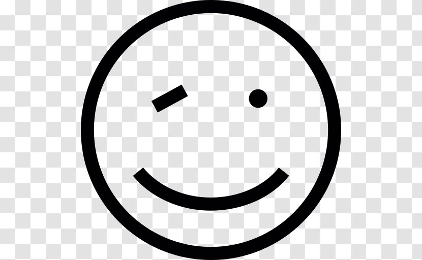 Emoticon Smiley Happiness Clip Art - Black And White Transparent PNG