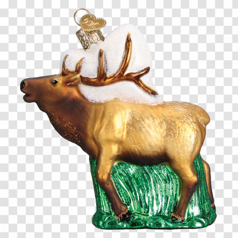 Reindeer Christmas Ornament American Black Bear Elk - Antler - Hand Painted Antlers Transparent PNG