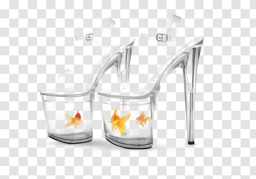 platform heels with goldfish