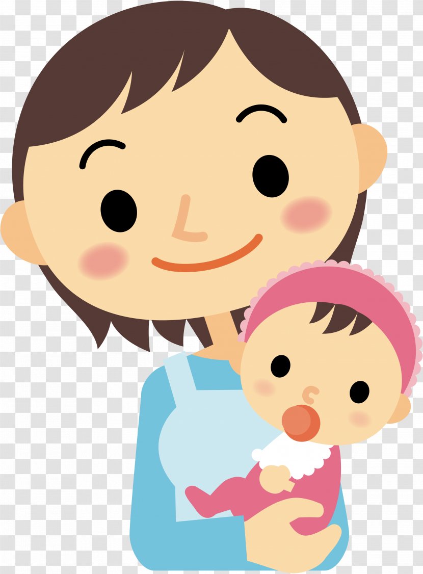 Clip Art Cartoon Vector Graphics Illustration - Child - Mother Baby Transparent PNG