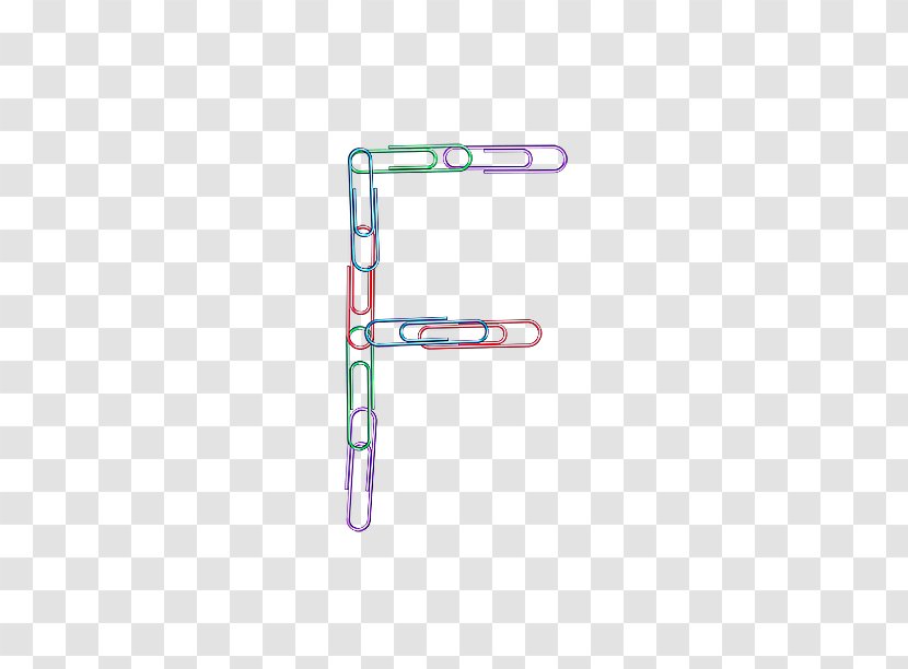 Material Pattern - Text - Paperclip Letter F Transparent PNG
