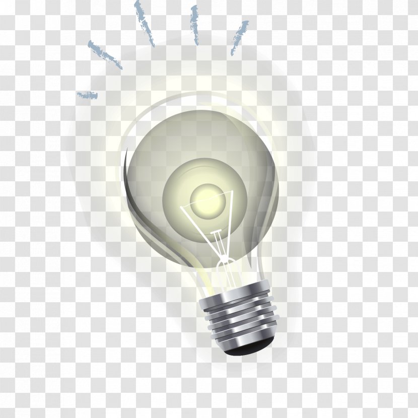 Incandescent Light Bulb - Lamp - Hand Painted Material Transparent PNG