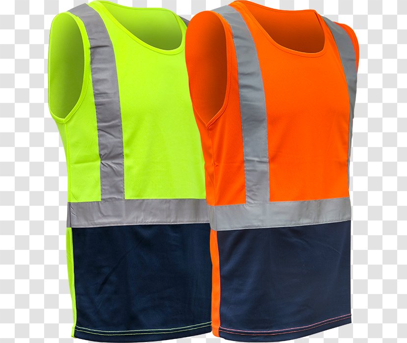 T-shirt Gilets High-visibility Clothing Sleeveless Shirt Retroreflective Sheeting - Hoodie Transparent PNG