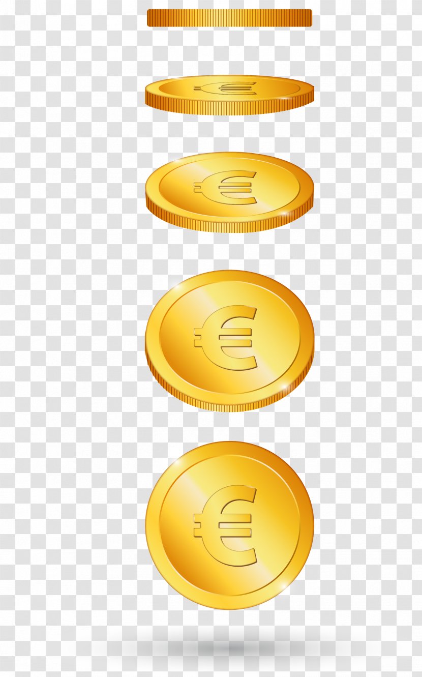 Euro Coins Gold Coin - Picture Transparent PNG