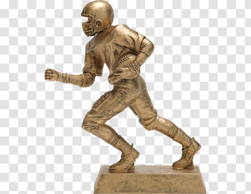 Bronze Sculpture Figurine Trophy American Football Classical Transparent PNG