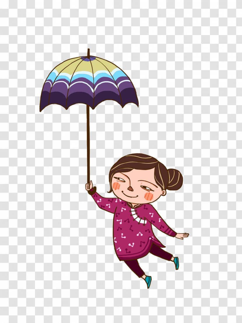 Cartoon Designer Illustration - Toddler - Rain Transparent PNG