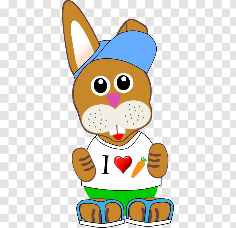 Clip Art Vector Graphics Clothing Rabbit Image - Public Domain - Funny Bunny Transparent PNG