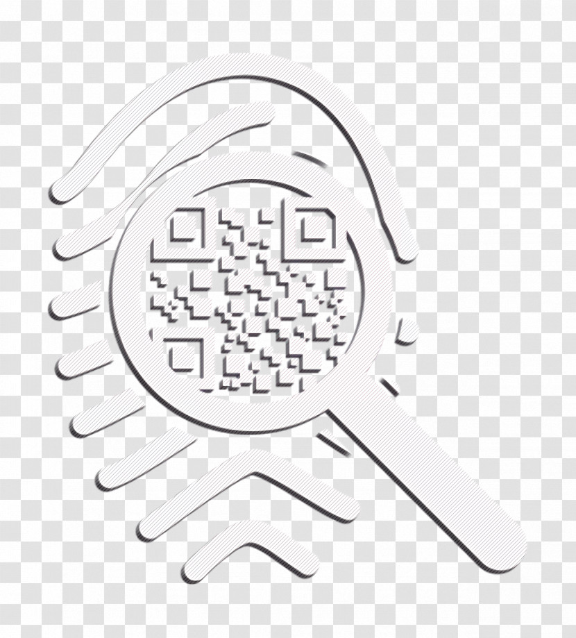 Interface Icon Fingerprint Icon QR Code Scanning On A Fingerprint Icon Transparent PNG