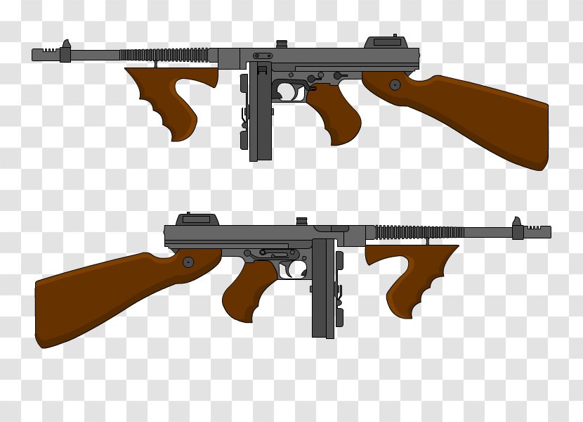 Airsoft Guns Thompson Submachine Gun Weapon Firearm - Cartoon Transparent PNG