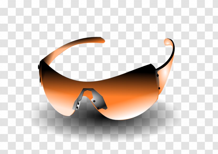 Sunglasses Clip Art - Orange - Public Domain Vector Transparent PNG