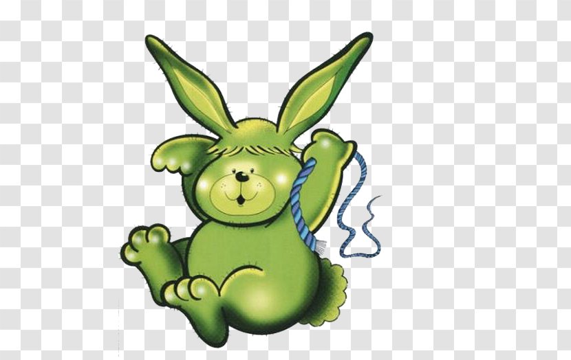 Easter Bunny European Rabbit Birthday Happiness Son - Green - Cute Little Transparent PNG