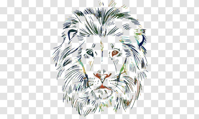 Tiger Lion Whiskers Cat Illustration - Heart Transparent PNG