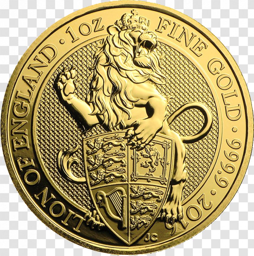 The Queen's Beasts United Kingdom Gold Bullion Coin - Metal Transparent PNG