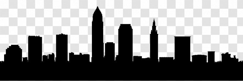 Cleveland Silhouette Skyline Transparent PNG