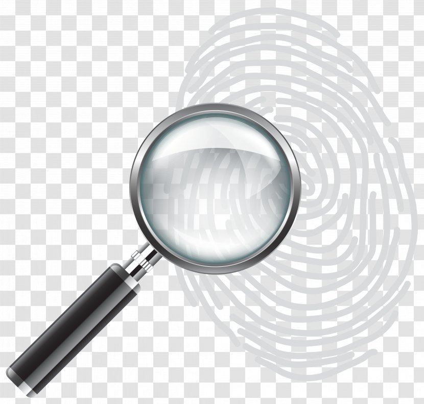 Magnifying Glass Fingerprint Clip Art - With Image Transparent PNG